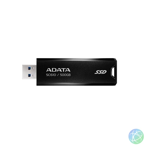 ADATA Külső SSD 500GB - SC610 (USB 3.2 Gen.2, R/W: 550/500 MB/s, USB Stick, fekete)