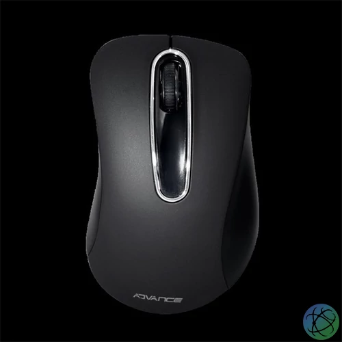 Advance Egér vezeték nélküli - SHAPE 3D (1600 DPI, 3 gomb, ergonomikus, fekete)