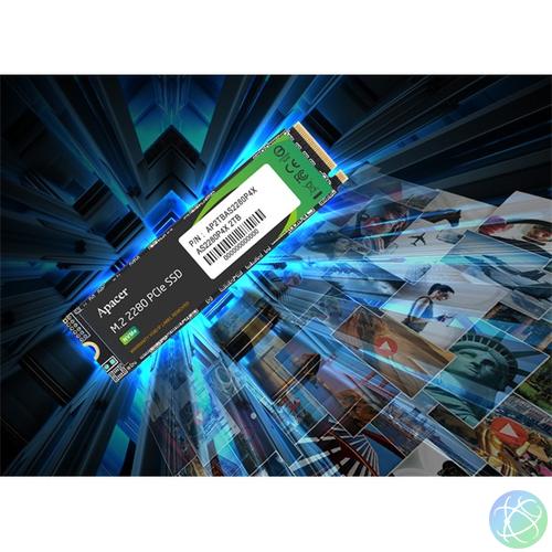 Apacer SSD AS2280P4X Series - 512GB AP512GAS2280P4X-1 (M.2 PCI-E Gen. 3, Olvasás: 2100 MB/s, Írás: 1700 MB/s)