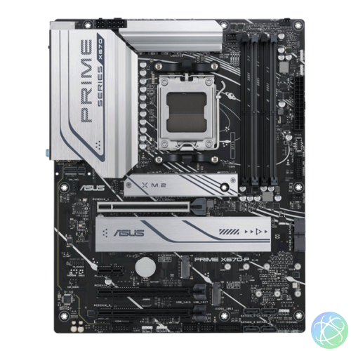 Asus Alaplap - AMD PRIME X670-P AM5 (X670, ATX, 4xDDR5 6400+MHz, LAN, 6xSATA3, 3x M.2, HDMI+DP)