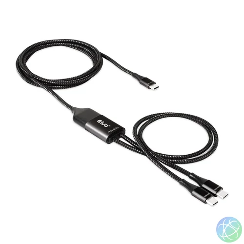 Club 3D Kábel - CAC-1527 (USB-C Y kábel, 100W PD, 1.83m, 2xUSB-C)