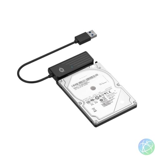 Conceptronic átalakító - ABBY01B (USB-A 3.0 to SATA, Kompatibilis: 2,5" SATA HDD/SSD)