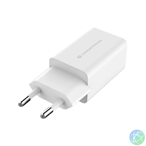 Conceptronic telefon töltő adapter - ALTHEA06W (2xUSB-A, 12W, fehér)