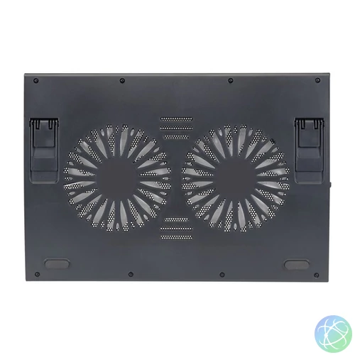 Conceptronic Notebook Hűtőpad 17"-ig - THANA02B (USB, 2x12,5cm, állítható magasság, csúszásmentes, fekete)