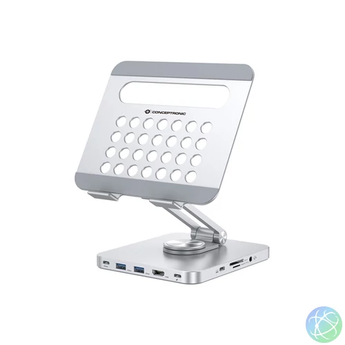 Conceptronic Tablet Dokkoló/tartó - DONN26G (USB-C to HDMI/USB-C PD/USB 3.0/SD/TF)