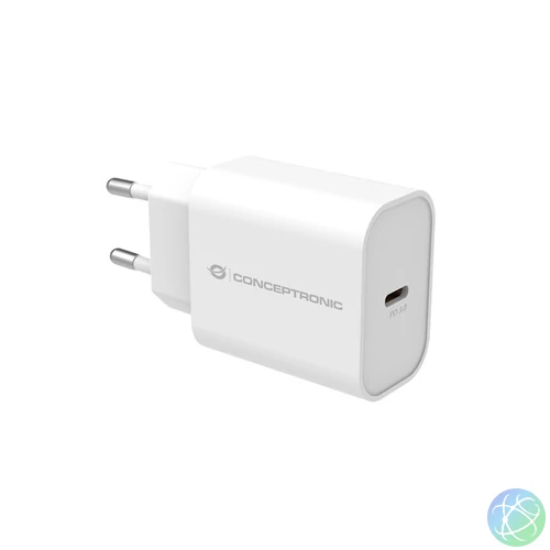 Conceptronic telefon töltő adapter - ALTHEA10W (USB-C, 25W, fehér)