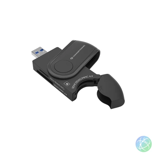 Conceptronic Kártyaolvasó - BIAN04B (4in1, 2xSD/TF/MicroSD, fekete)