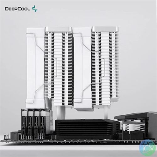 DeepCool CPU Cooler - AK620 WH (28 dB; max, 117,21 m3/h; 4pin csatlakozó, 6 db heatpipe, 2x12cm, PWM)