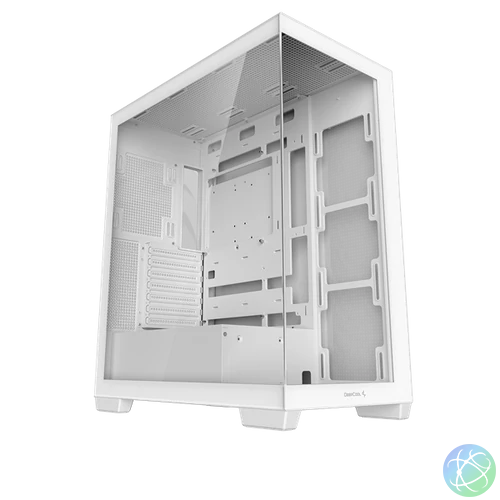 DeepCool Számítógépház - CG580 WH (fehér, abakos, venti nélkül, BTF, ATX, 2xUSB3.0, 1xUSB2.0)