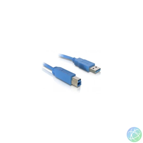 Delock Kábel - 82581 (USB3.0, A-B kábel, apa/apa, kék, 3m)
