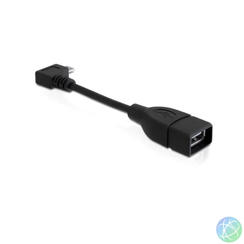 Delock Kábel - 83104 (USB Micro-B, forgatott > USB-A 2.0 OTG, apa/anya, 11cm)