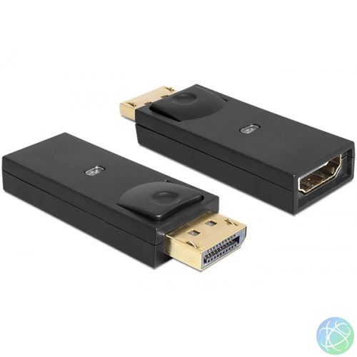 Delock Átalakító - 65258 (Displayport 1.1 -> HDMI, apa/anya, FullHD, fekete)