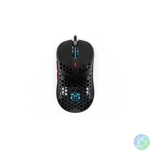 Endorfy Egér - LIX Plus (Honeycomb, 19 000 DPI, ARGB, PixArt chip, optikai, 1,8m, fekete)