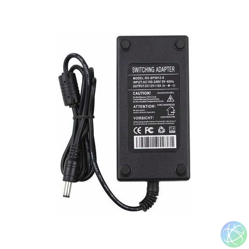 Eonboom RX-SP5012-6 kamera tápegység + tápkábel, 12VDC 6A
