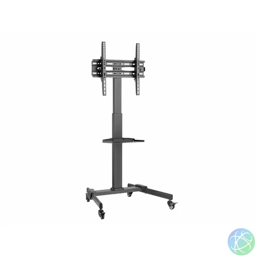 Equip TV/Monitor állvány - 650607 (32"-55", dönthető, állítható magasság, gurulós, Max.:35kg, fekete)