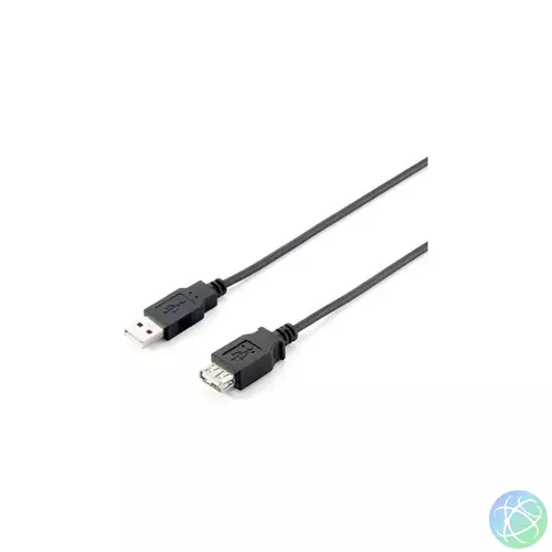 Equip Kábel - 128851 (USB2.0, A-A hosszabbítókábel, apa/anya, duplán árnyékolt, 3m)