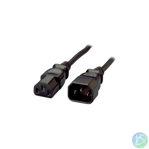 Equip Tápkábel - 112100 (PC tápkábel hosszabbító, IEC 320, fekete, 1,8m)