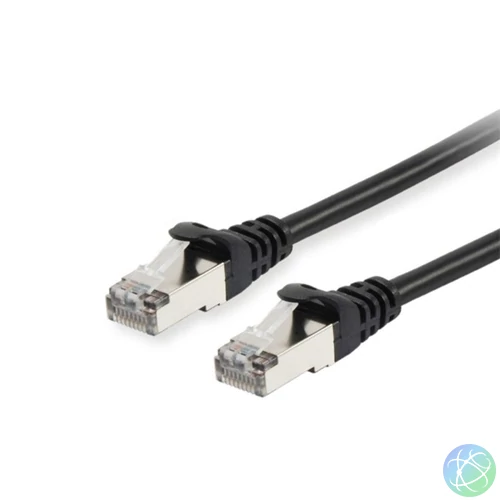Equip Kábel - 606104 (S/FTP patch kábel, CAT6A, LSOH, PoE/PoE+ támogatás, fekete, 2m)