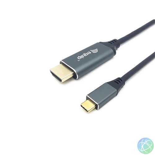 Equip Kábel - 133416 (USB-C to HDMI, apa/apa, 4K/60Hz, aluminium burkolat, 2m)