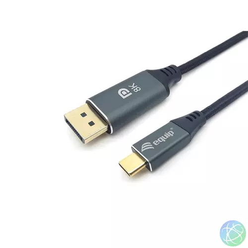 Equip Kábel - 133421 (USB-C to DisplayPort, apa/apa, 8K/60Hz, aluminium burkolat, 1m)