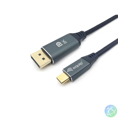 Equip Kábel - 133423 (USB-C to DisplayPort, apa/apa, 8K/60Hz, aluminium burkolat, 3m)