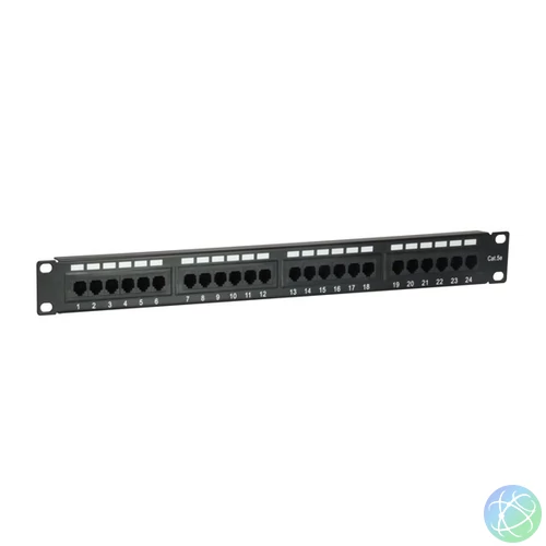Equip Patch panel - 235325 (24 port, Cat5e, 1U, árnyékolatlan, fekete)