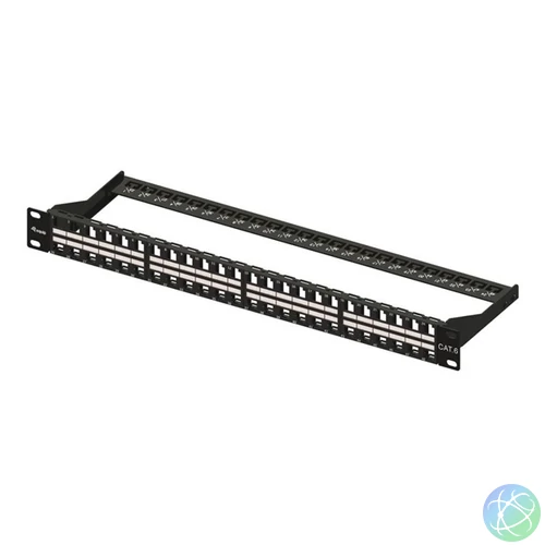 Equip Keystone Patch Panel - 769248 (48 port, 1U, árnyékolatlan, fekete)