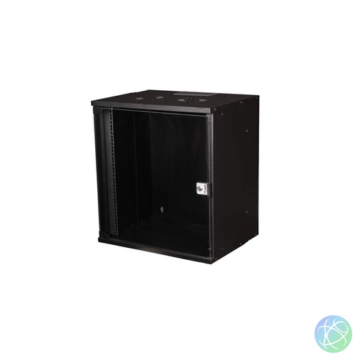 Equip Fali Rackszekrény - EWM-12-5440-B (19", 12U, 540x400mm, lapra szerelt, fekete)