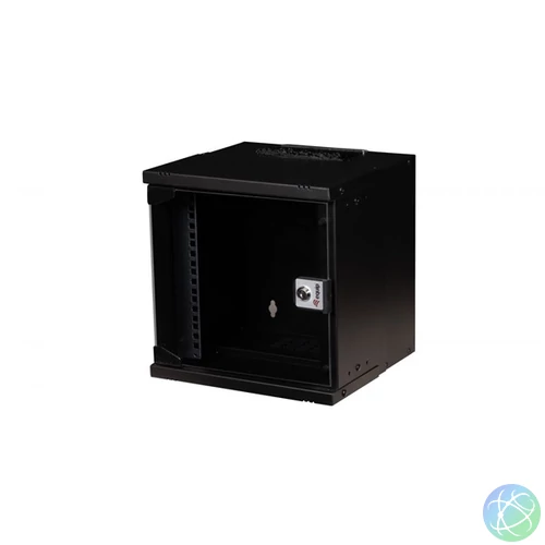 Equip Fali Rackszekrény - EWM-06-3030-B (10", 6U, 300x300mm, lapra szerelt, fekete)