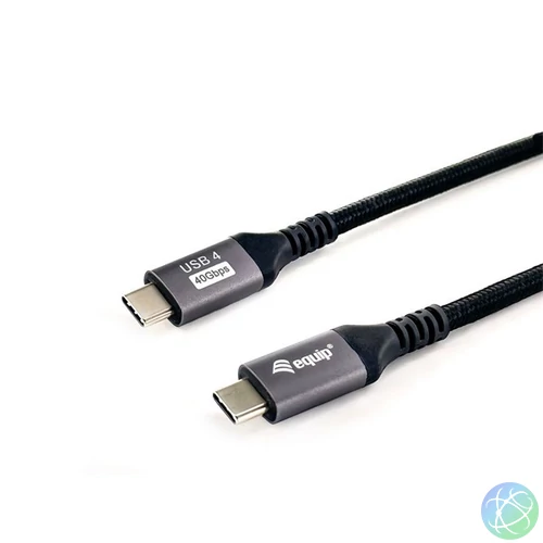 Equip Kábel - 128383 (USB-C 4 Gen1 to USB-C, apa/apa, fekete, 2m)