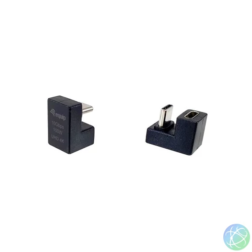 Equip Átalakító - 133476 (USB-C -> USB-C átalakító, apa/anya, fekete) 2db/csomag