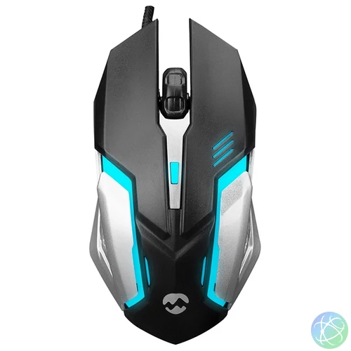 Everest Egér - SM-G72  (1200 DPI, 4gomb, 1,5m kábel, optikai, fekete, RGB LED)