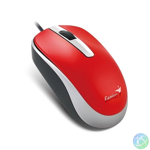 Genius Egér - DX-120 (Vezetékes, 1000 DPI, 3 gomb, USB, piros)