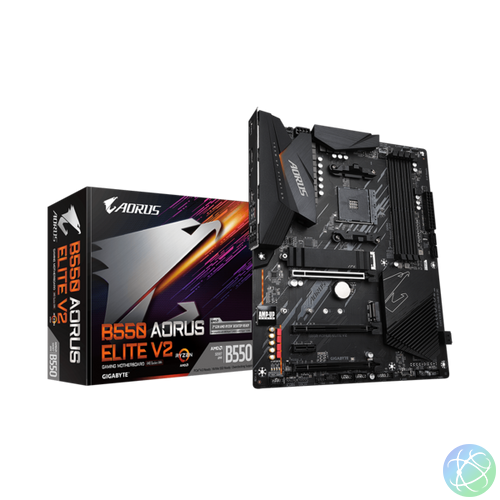 Gigabyte Alaplap - AMD B550 AORUS ELITE V2 AM4 (B550, 4xDDR4 3200MHz, 3xPCI-E, RAID, 4xSATA3, M.2, 6xUSB2.0, 8xUSB3.2)