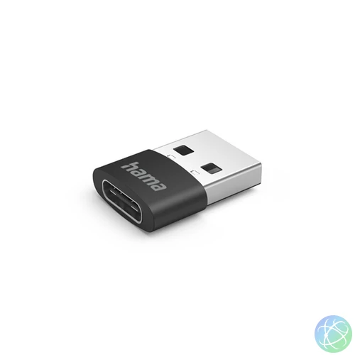 Hama Átalakító - 201532 (adapter, 3db, USB-A to USB-C, fekete)