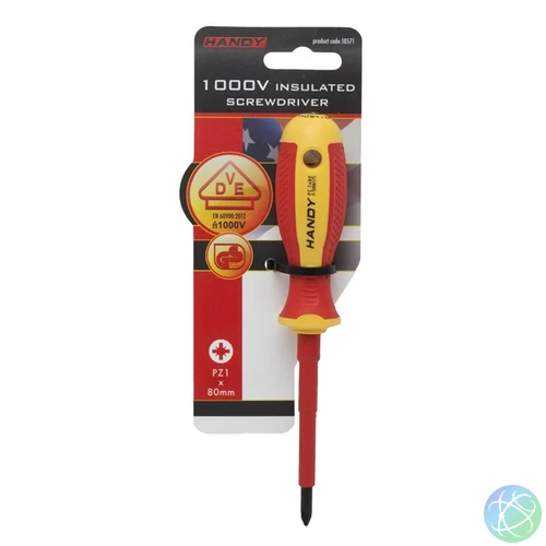 Handy Csavarhúzó - 10571 (PZ1, 80mm, 1000V-ig szigetelt, mágneses fej)