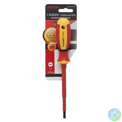 Handy Csavarhúzó - 10563 (lapos, 5,5, 125mm, 1000V-ig szigetelt, mágneses fej)