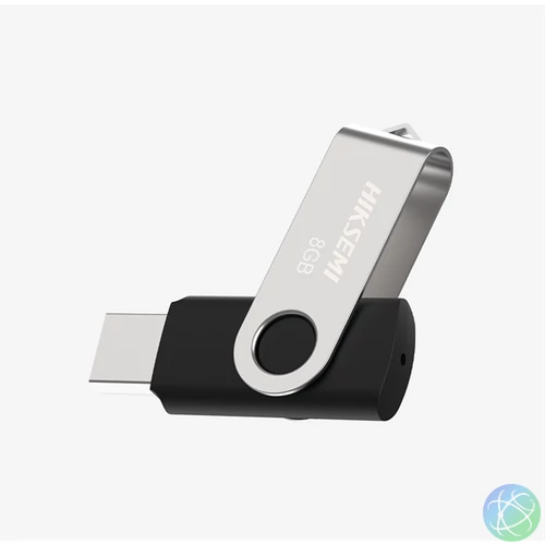 Hikvision HIKSEMI Pendrive - 32GB USB2.0, ROTARY M200S, Ezüst-Fekete