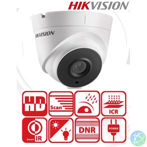 Hikvision 4in1 Analóg turretkamera - DS-2CE56D0T-IT3F (2MP, 2,8mm, kültéri, EXIR40m, D&N(ICR), IP66, DNR)