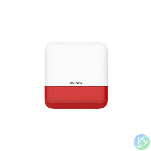 Hikvision AX Pro Sziréna - DS-PS1-E-WE (Kültéri, 110dB, Piros)