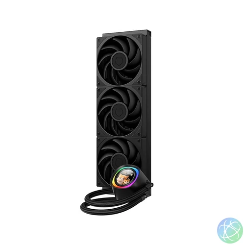 ID-Cooling CPU Water Cooler - FX360 LCD PE (34.3dB; max.150,78 m3/h; 3x12cm, fekete)