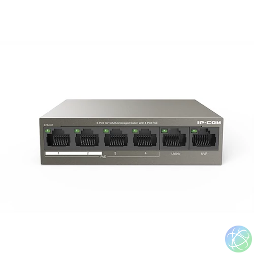 IP-COM Switch PoE - F1106P-4-63W (6x100Mbps; 4 af/at PoE port; 58W)