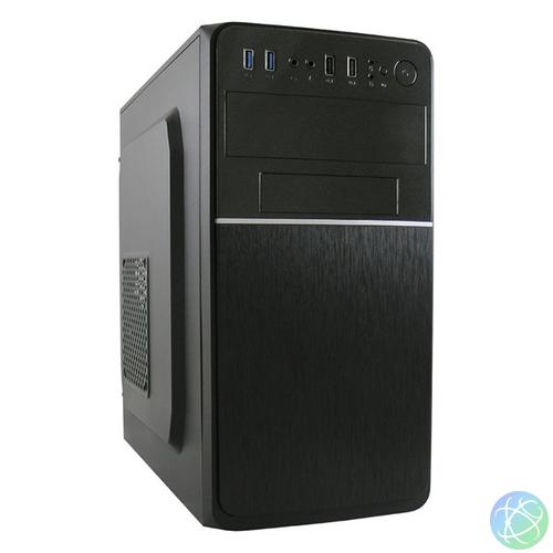 LC-Power Számítógépház - 2015MB (fekete, fekete belső, mATX, 2xUSB3.0, 2xUSB2.0)