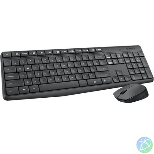 Logitech Billentyűzet/Egér Kit - MK235 (Vezeték nélküli, USB, fekete)
