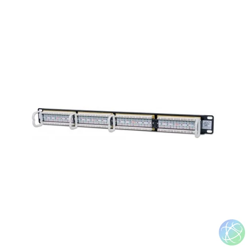 Manhattan Patch panel - CAT6 UTP patch panel, 24 portos, 1U, Fekete