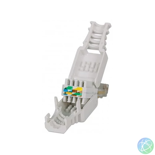 Manhattan Csatlakozó - RJ45 dugó, krimpelő fogó nélküli bekötés, Tooless design (Cat5/5e/6)