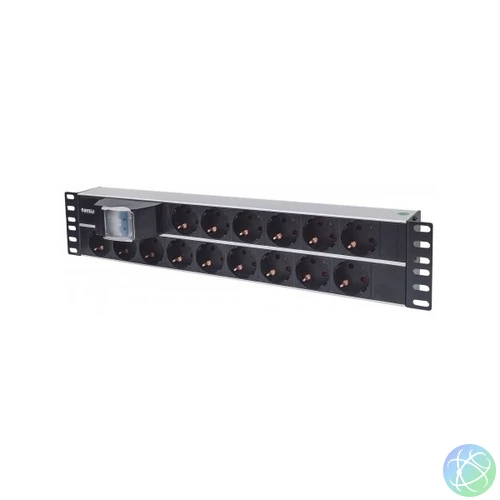 Manhattan elosztó - 19" 2U Rackmount elosztó, 15 aljzat,  3m,  PDU