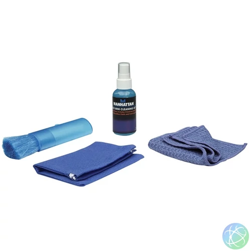 Manhattan LCD tisztító - Kit, Alkohol Mentes, Tisztító kendővel, ecsettel 60ml