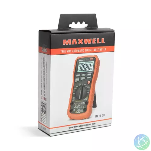 Maxwell digitális multiméter - Automatikus méréshatárral + tranzisztor méréssel, kompakt (25312)