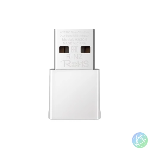 Mercusys Hálózati adapter WiFi AC1300 - MA30N (867Mbps 5GHz + 400Mpbs 2,4GHz; USB2.0; WPA3)